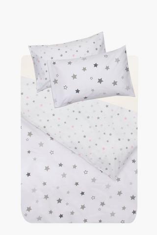 Polycotton Stars Stitch Duvet Cover Set