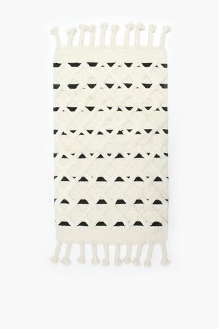 Tufted Abstract Cotton Tassel Bath Mat