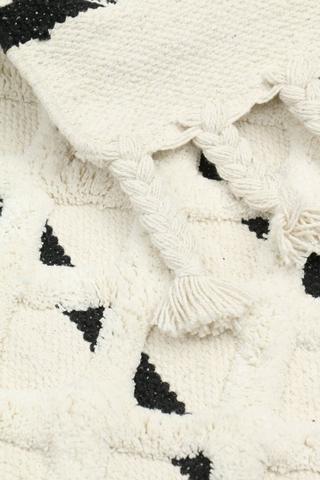 Tufted Abstract Cotton Tassel Bath Mat