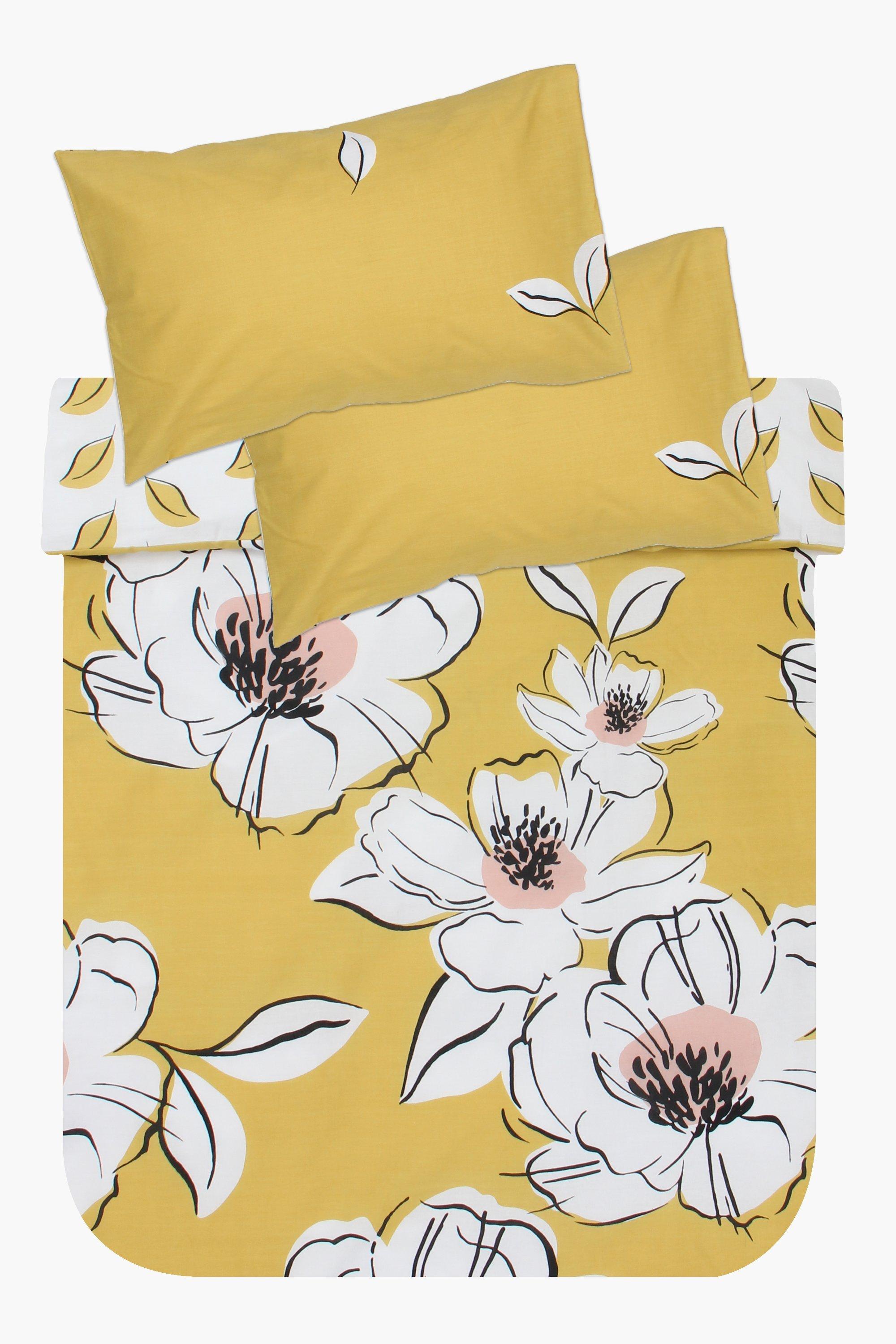 Polycotton Reversible Classic Flower Duvet Cover Set