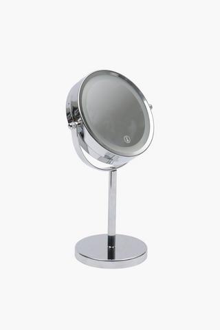 Led Standing Swivel Metal Mirror