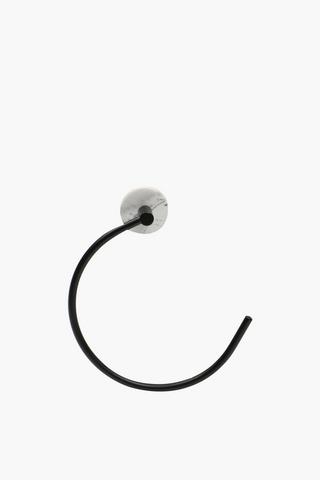 Metal And Marble Towel Ring