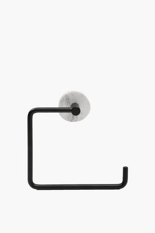 Metal And Marble Toilet Roll Holder