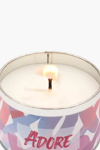Adore Tin Candle, 8x5cm