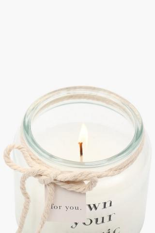 Magic Script Glass Candle, 10x11cm