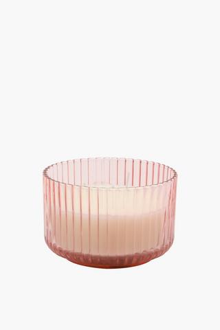 Ripple Glass Candle, 12cm