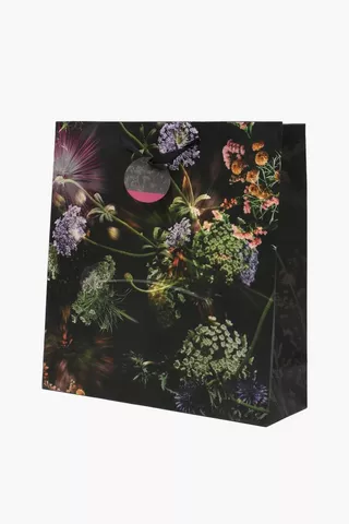 Onyx Floral Gift Bag Extra Large