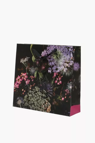 Onyx Floral Gift Bag Medium