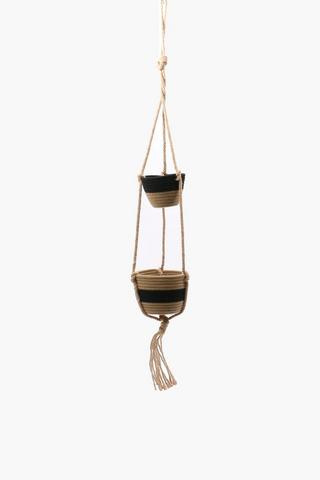 Tiered Cotton Hanging Planter, 140cm