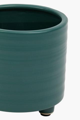 Footed Ripple Planter, 11x11cm