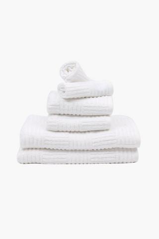 6 Pack Textured Cotton Towel Set