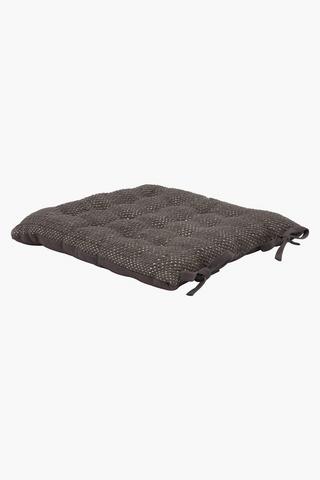 Textured Cotton Chair Pad, 50x50cm