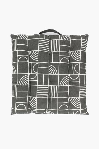 Kambaba Geometric Chair Pad, 40x40cm