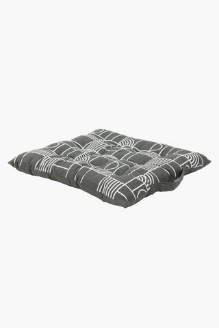 Kambaba Geometric Chair Pad, 40x40cm