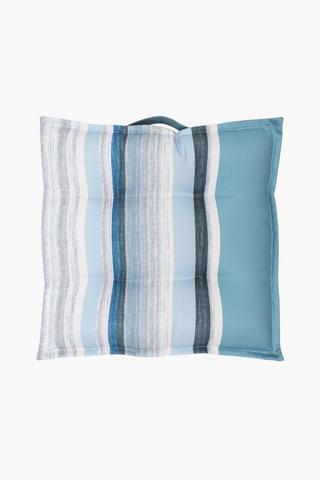 Printed Stripe Box Chair Pad, 42x42cm