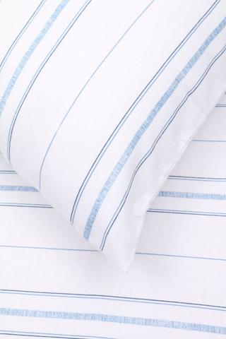 Winter Brushed Cotton Flannel Stripe Fitted Sheet Extra Length Extra Depth