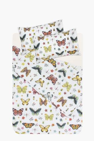 Microfibre Multi Butterfly Comforter Set