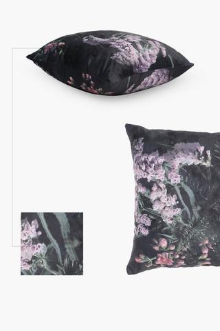 Feather Filled Dark Floral Scatter Cushion, 60x60cm