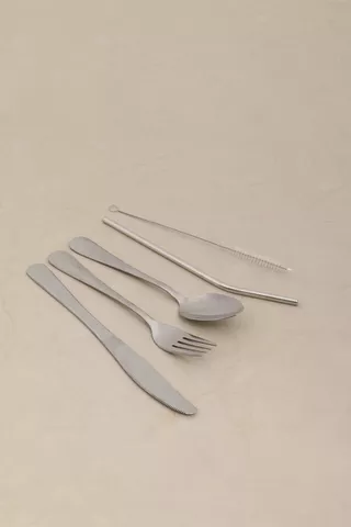 5 Piece Travel Cutlery Set