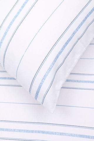 100% Brushed Cotton Winter Stripe Fitted Sheet