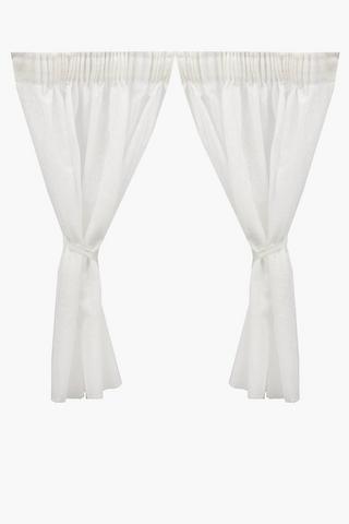 2 Pack Chrisy Cafe Sheer Curtain, 110x120cm