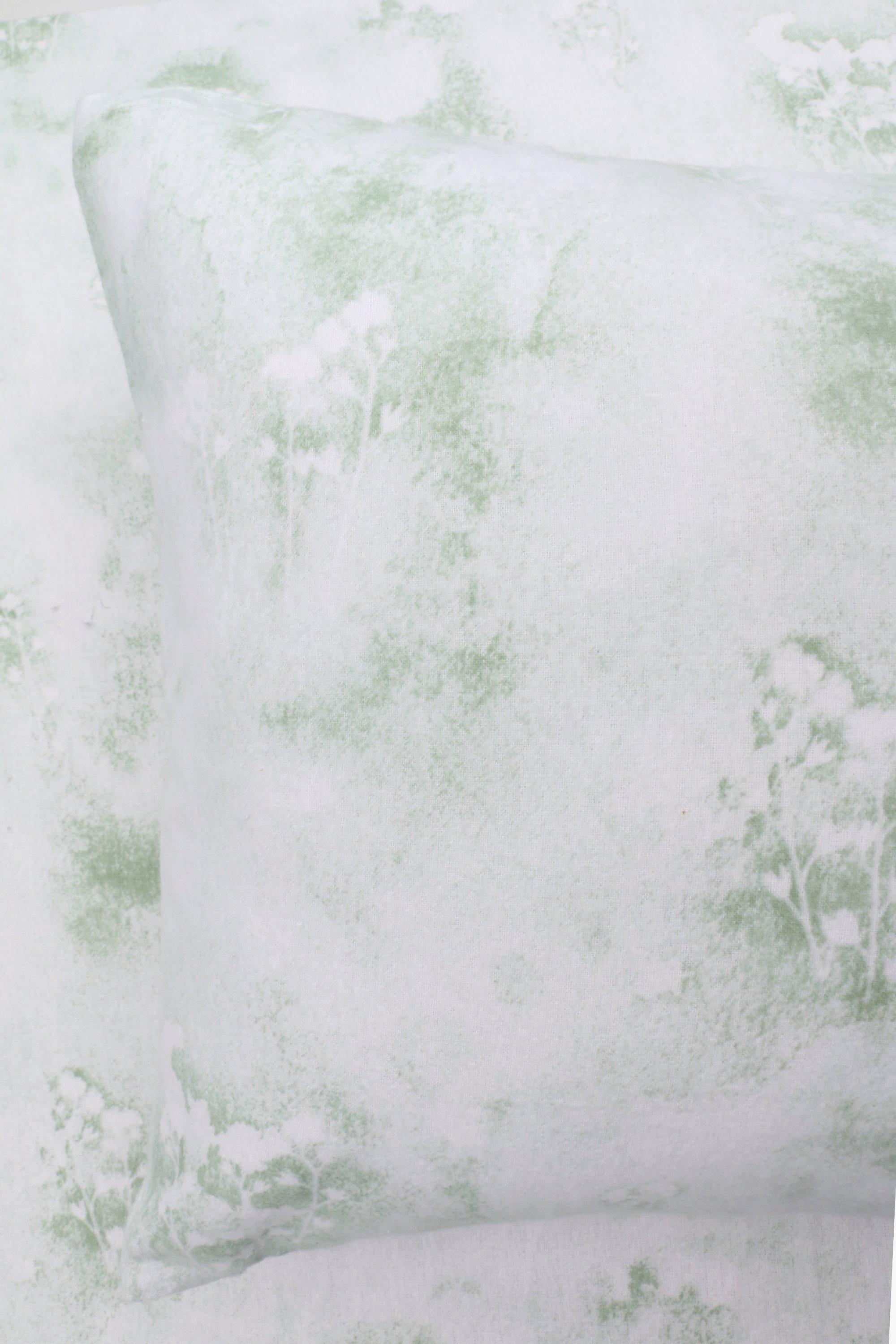 Winter Brushed Cotton Floral Flannel 2 Pack Standard Pillowcase