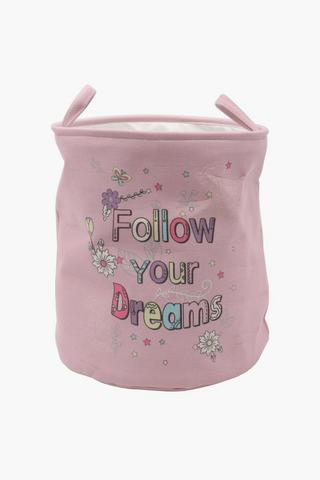 Eva Script Coated Laundry Basket