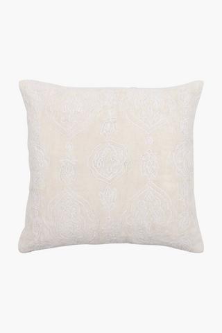 Embroidered Tunis Feather Scatter Cushion, 60x60cm