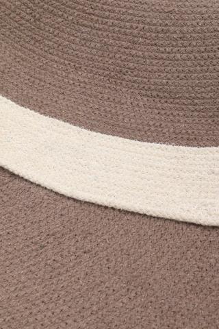 Round Rope Weave Knit Border Rug, 120cm