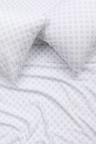 Winter Brushed Cotton Flannel Geometric Fitted Sheet Extra Length Extra Depth