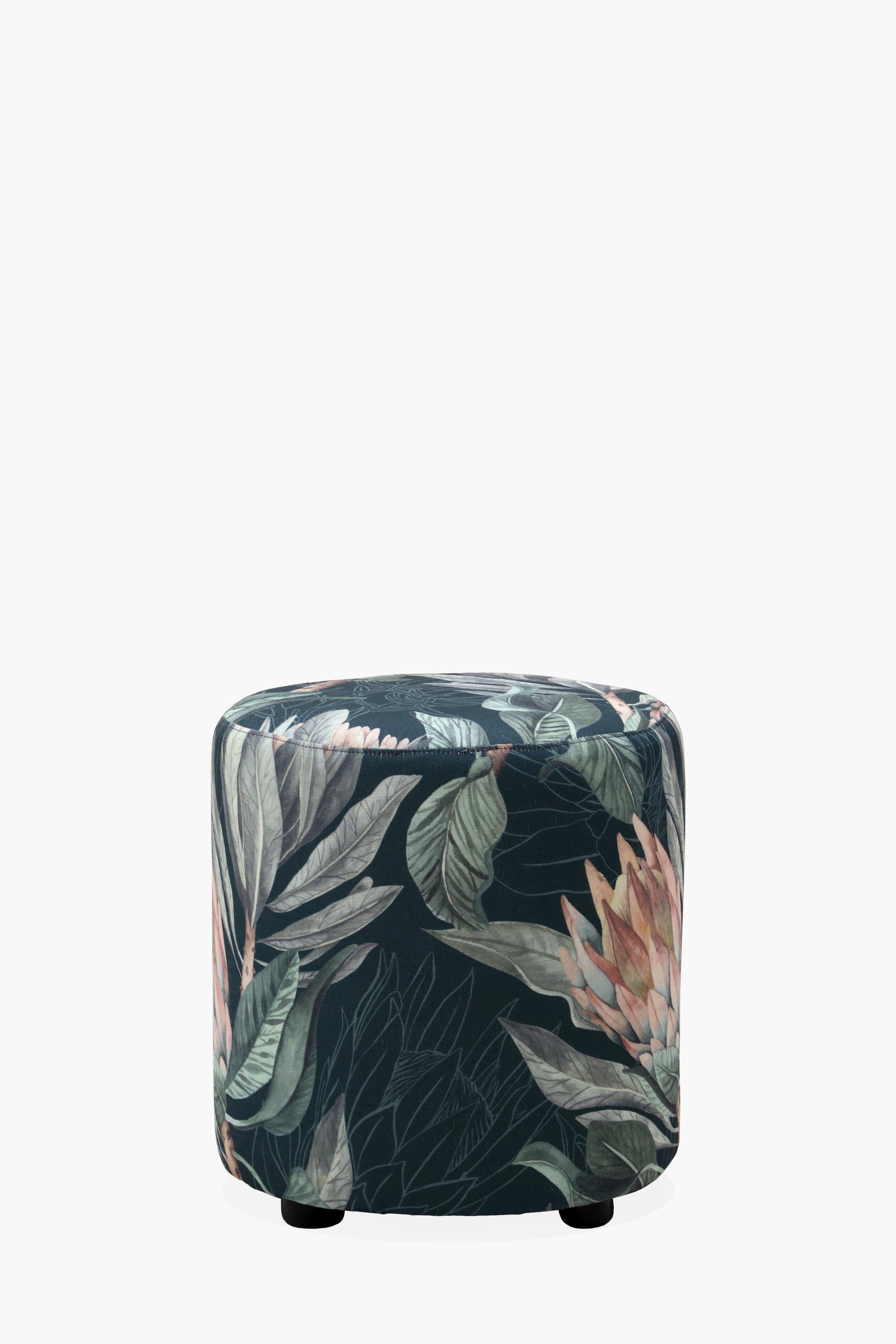 Round Printed Ottoman