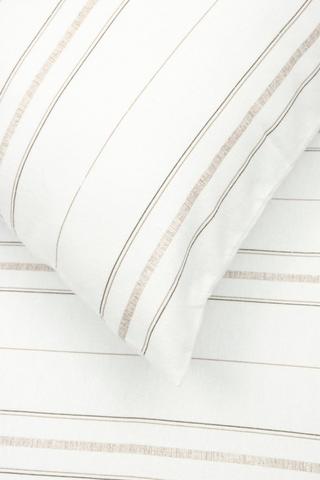 100% Brushed Cotton Winter Stripe Flannel Fitted Sheet