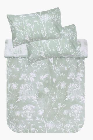 Winter Brushed Cotton Angelite Floral Duvet Cover Set