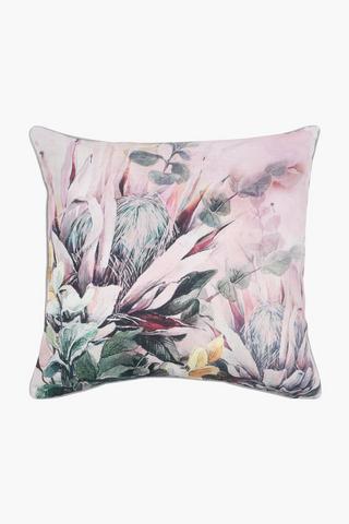 Printed Kyra Protea Feather Scatter Cushion 60x60cm
