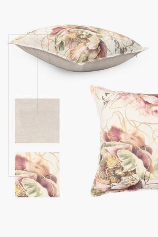 Printed Floral Feather Scatter Cushion 60x60cm