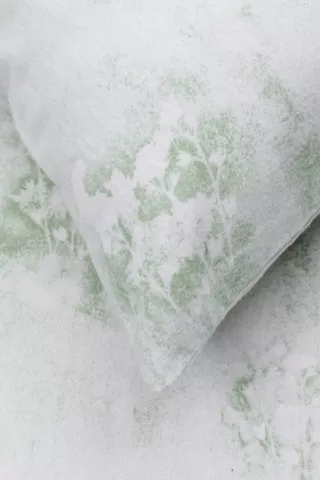 Winter Brushed Cotton Flannel Azurite Floral Fitted Sheet