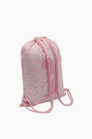 Printed Fairy Drawstring Canvas Bag