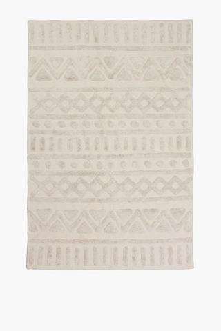 Cotton Tufted Jacquard Classic Rug, 120x180cm