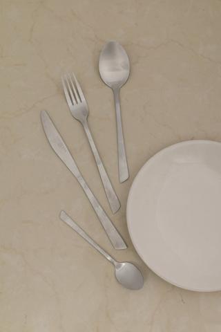 16 Piece Stainless Steel Matt Slant Cutlery Set
