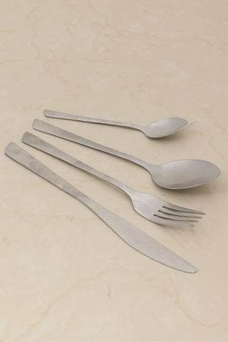 16 Piece Stainless Steel Matt Slant Cutlery Set