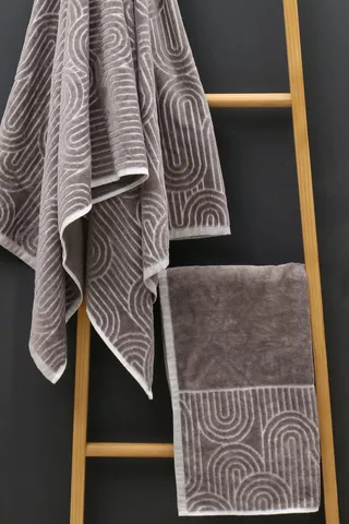 Jacquard Linen Cotton Tufted Hand Towel