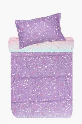 Microfibre Ombre Reversible Comforter Set