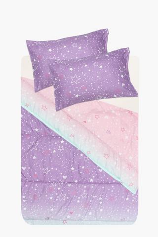 Microfibre Ombre Reversible Comforter Set