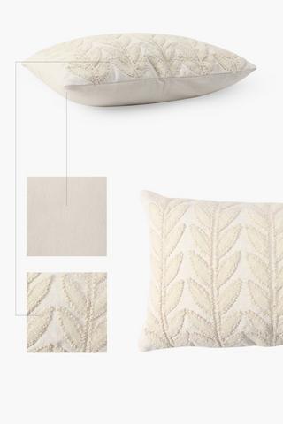 Textured Pearl Leaf Scatter Cushion, 40x60cm