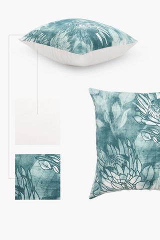 Printed Pretty Protea Scatter Cushion, 60x60cm