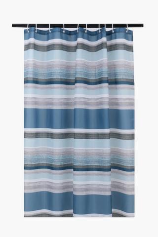 Ametrine Stripe Pvc Shower Curtain