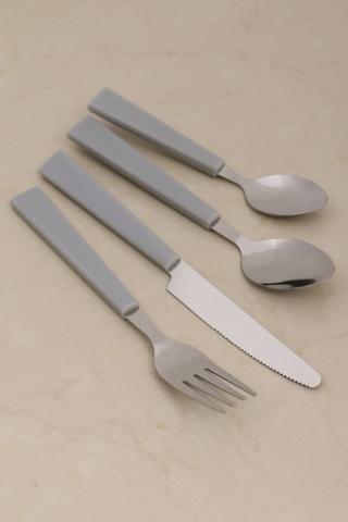 16 Piece Plastic Handle Cutlery Set