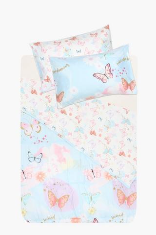 Soft Touch Butterfly Reversible Comforter Set