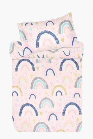 Soft Touch Heart Rainbow Comforter Set