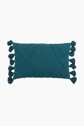 Embroidered St Francis Tassel Scatter Cushion, 40x60cm